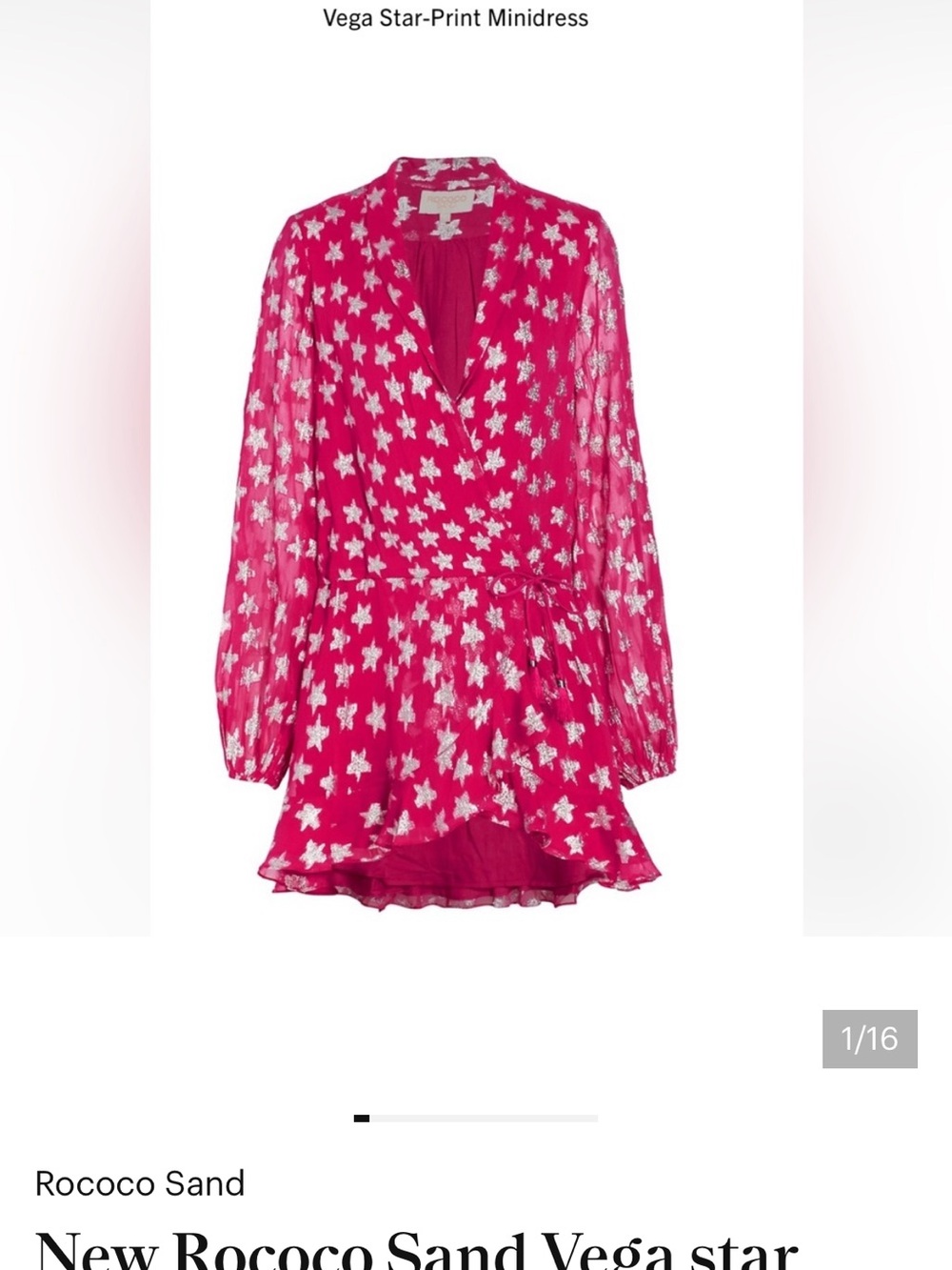 Rococo Sand Vega Star-Print Dress in Fuchsia Pink women’s